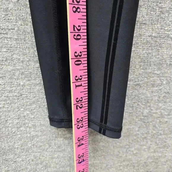 alo YOGA AIRLIFT HIGH-WAIST BLACK LEGGINGS VELVET STRIPE, SIZE S - Picture 5 of 6